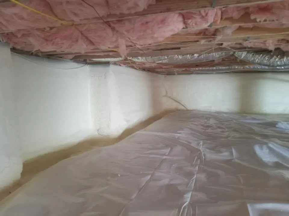 Crawl space encapsulation with closed-cell spray foam for Roof Leak Repair in Magalia